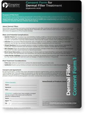 Dermal Filler Consent Form 1 Download Picture