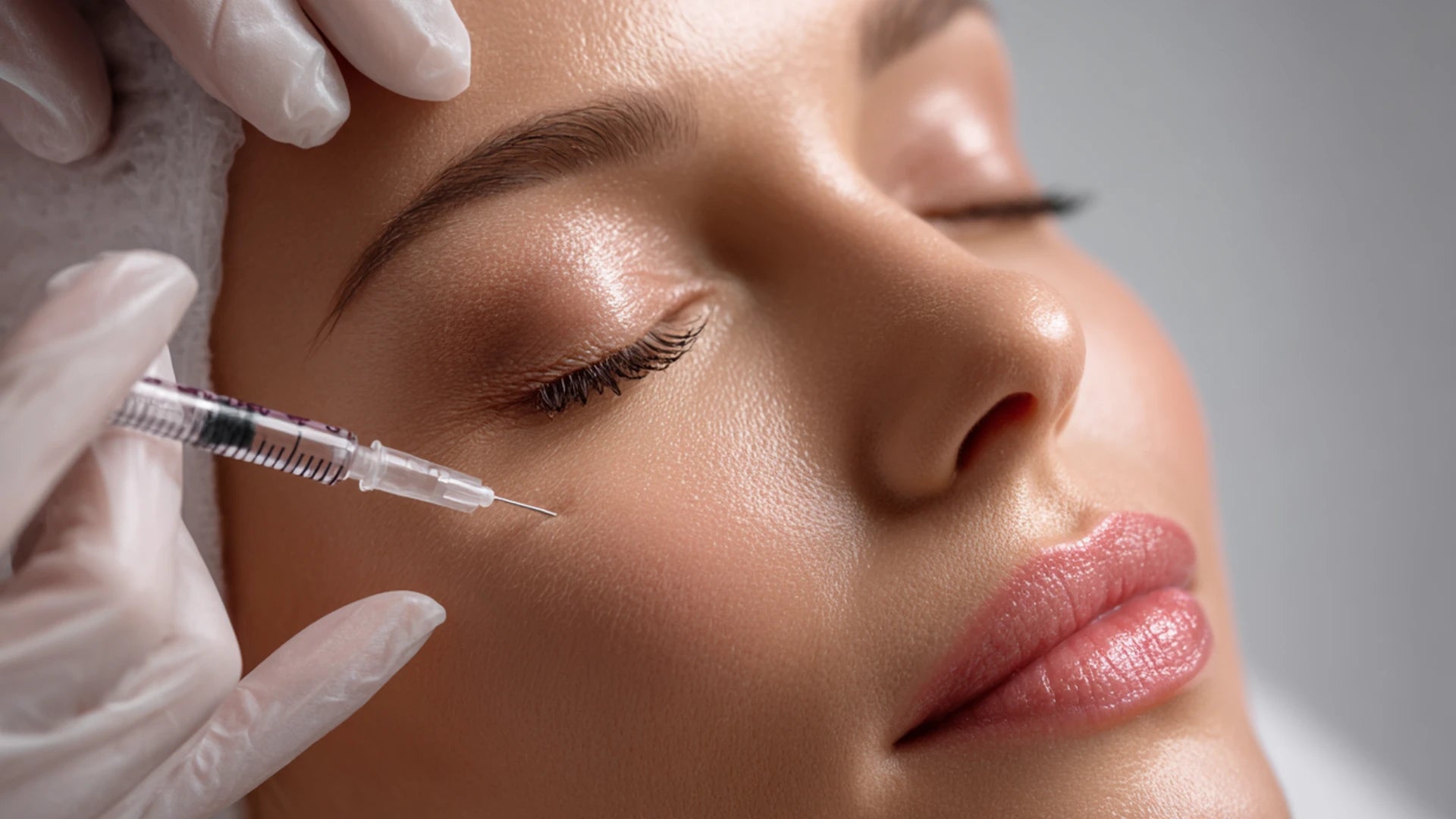 Clinician performing hyaluronic acid skin booster injections to improve hydration and glow.
