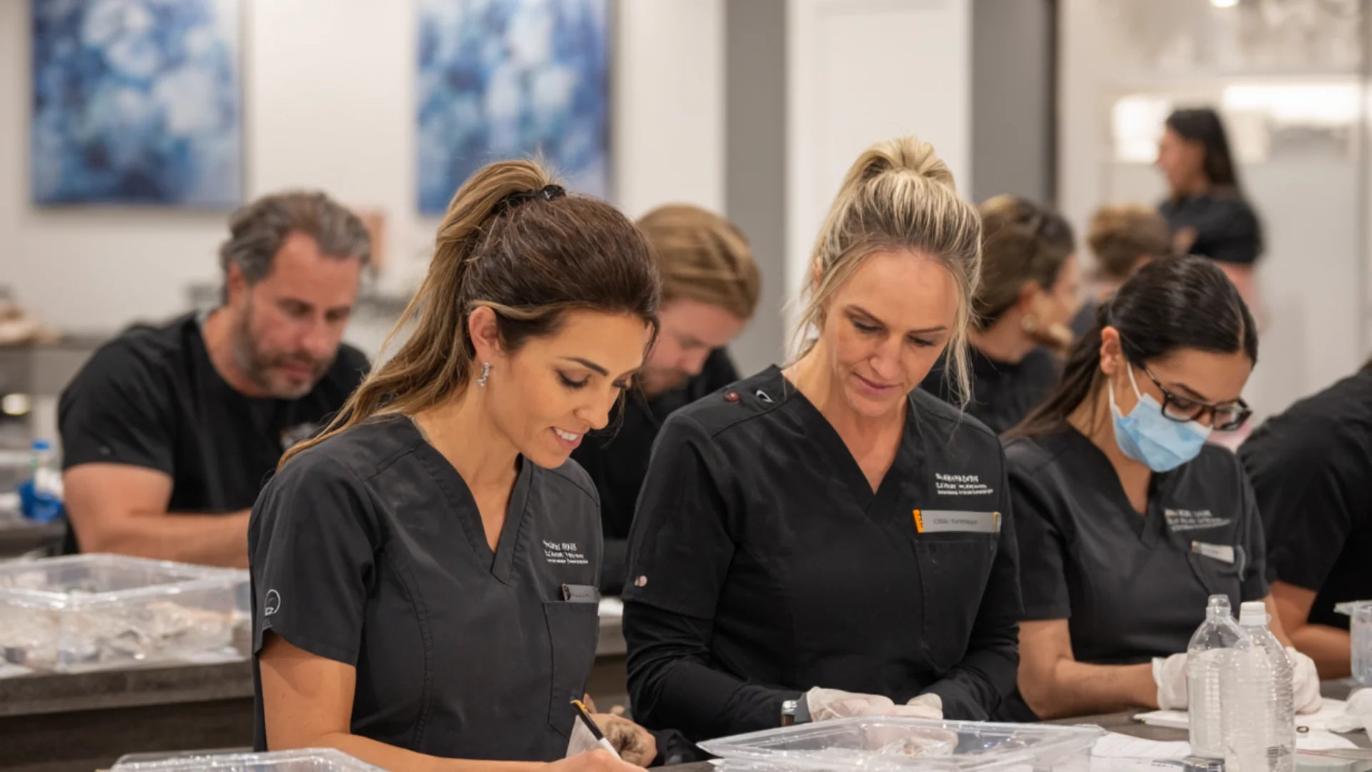 Medical professionals engaging in Empire’s on-demand and live aesthetic training.