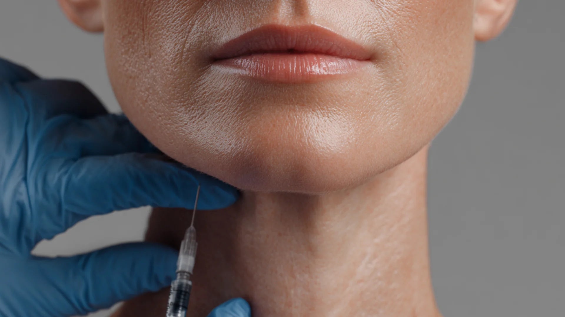 Botulinum toxin treatment for platysmal bands.