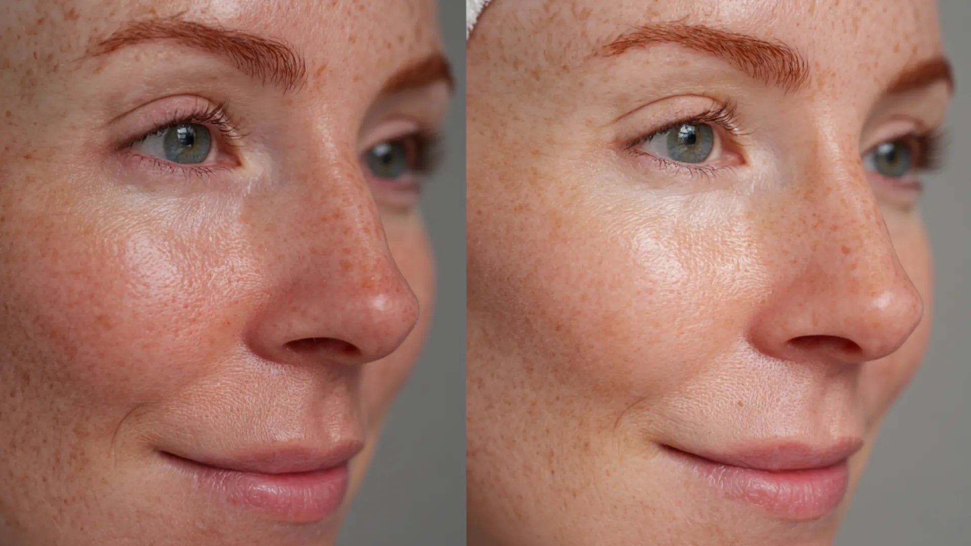 Visible improvement in skin radiance and smoothness after regenerative treatment.