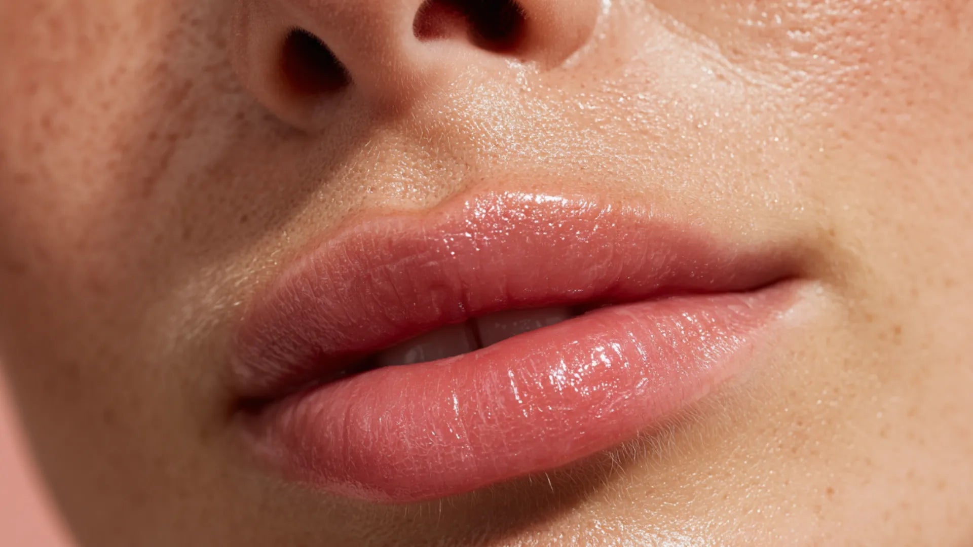 Patient showing smooth, symmetrical lips after hyaluronic acid filler.